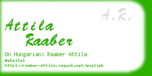 attila raaber business card